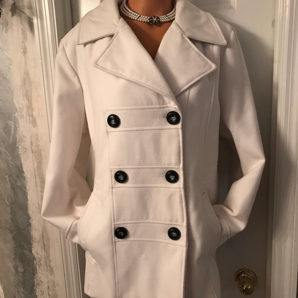 Vintage Whipped Cream DoubleBreasted Waist Coat Jacket ladies Sz2x - Picture 5 of 8